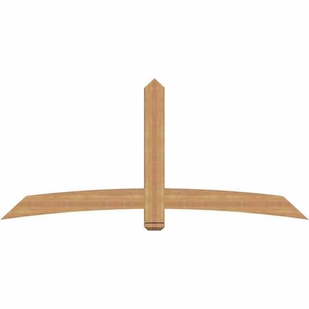 Ekena Millwork Bellingham Timber Gable Bracket, Western Red Cedar, 84"W x 38"H x 3 1/2"D x 5 1/2"F, 11/12 Pitch GBW084X38X0406BEL00SWR